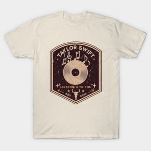 listening vintage vinyl v6 T-Shirt